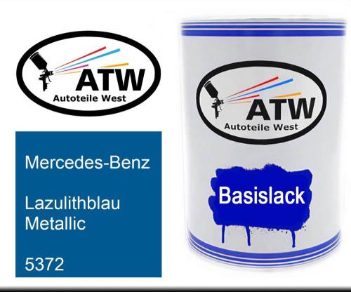 Mercedes-Benz, Lazulithblau Metallic, 5372: 500ml Lackdose, von ATW Autoteile West.